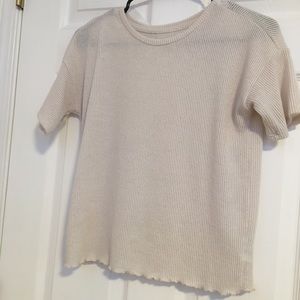 Waffle knit tee